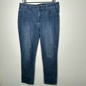 TALBOTS Womens Flawless Five-Pocket Straight Jeans Blue Medium Wash Size 10